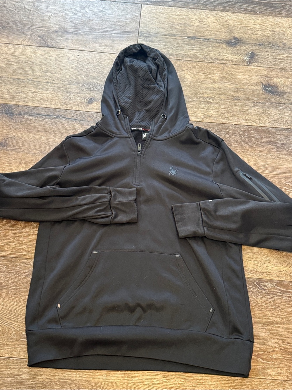 Spyder black quarter zip hoodie large